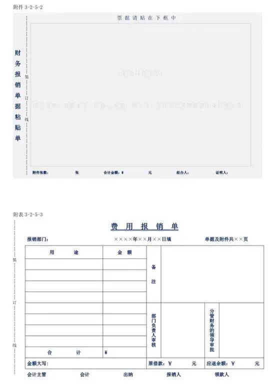 行政事业单位会计凭证及报销附件模板，很实用，值得收藏