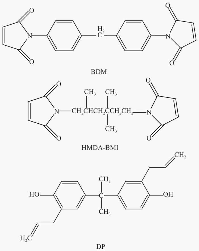 双马来酰亚胺被广泛应用，但双键会被基团吸引，使其反应活性增强