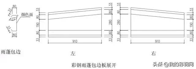 钢结构建筑构造图集「雨蓬」