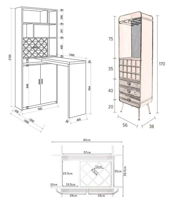 储物柜、收纳柜尺寸指引！HJSJ-2022